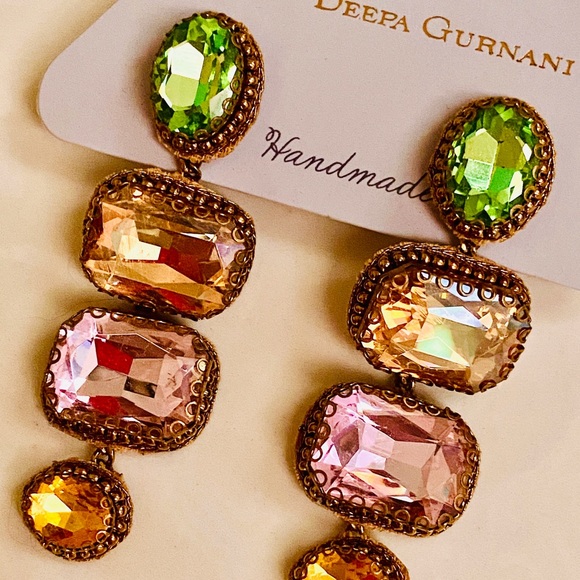 NWT Anthropologie Deepa Beaded Crystal Chandeliers - Picture 11 of 14